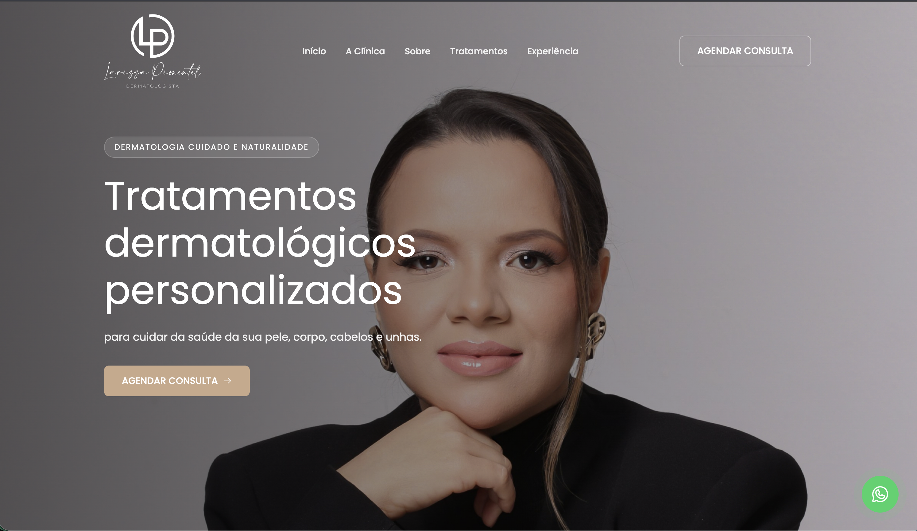 Preview do site da Dra. Larissa Pimentel
